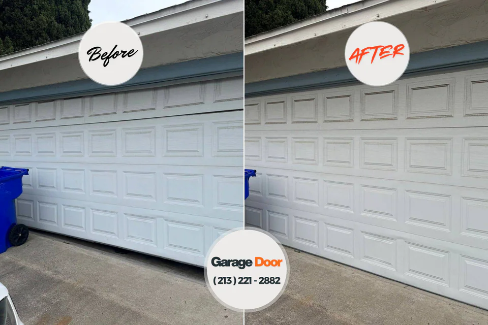 Before and after: garage door repair Waynesboro, GA